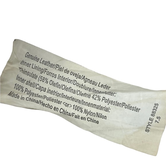 ARIS Leather Gloves Brown Women's size 7.5 - Picture 3 of 7